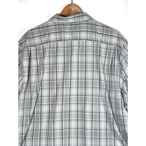 ScotteVest Travel Shirt Mens XXL Gray Plaid Pockets Utility Lightweight Tech - Picture 5 of 15